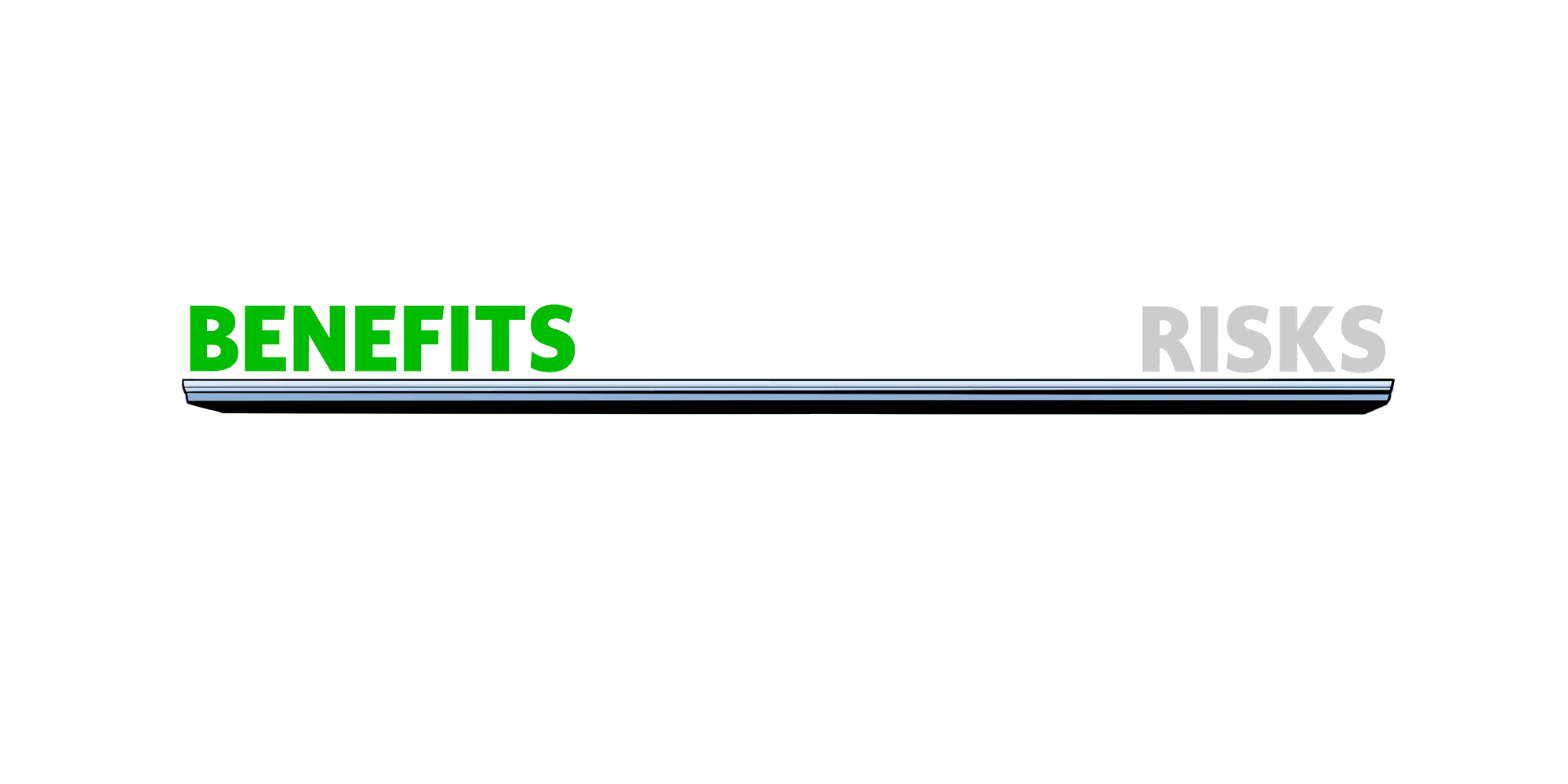 Scale symbolizing benefits and risks.
