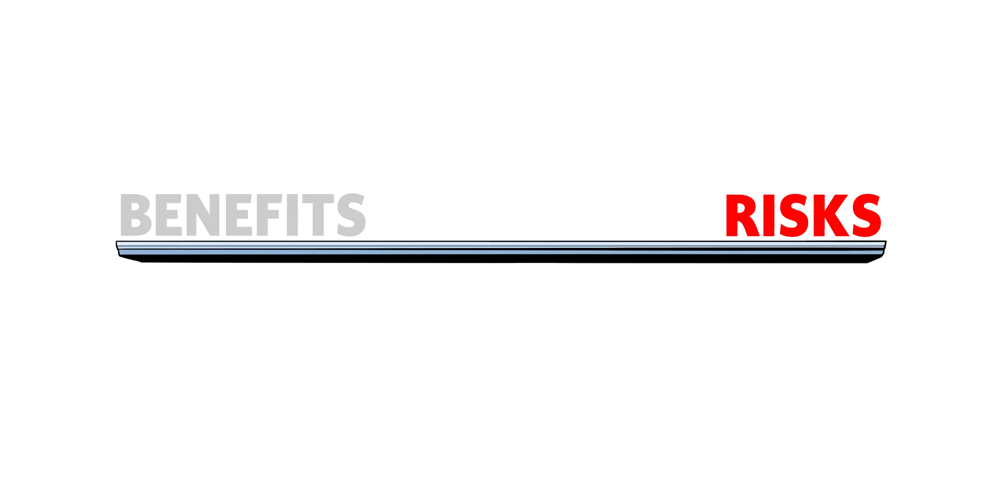 Scale symbolizing benefits and risks.